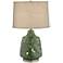 Pacific Coast Lighting 26 1/4" Green Leaves Ceramic Night Light Lamp