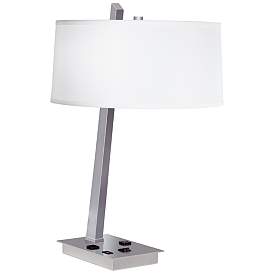 Image1 of Pacific Coast Lighting 26" Tilted Modern Outlet USB Table Lamp