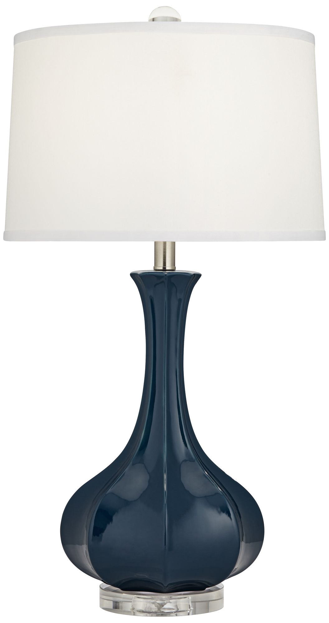 Pacific Coast Lighting 27" Modern Vase Regatta Blue Ceramic Table Lamp
