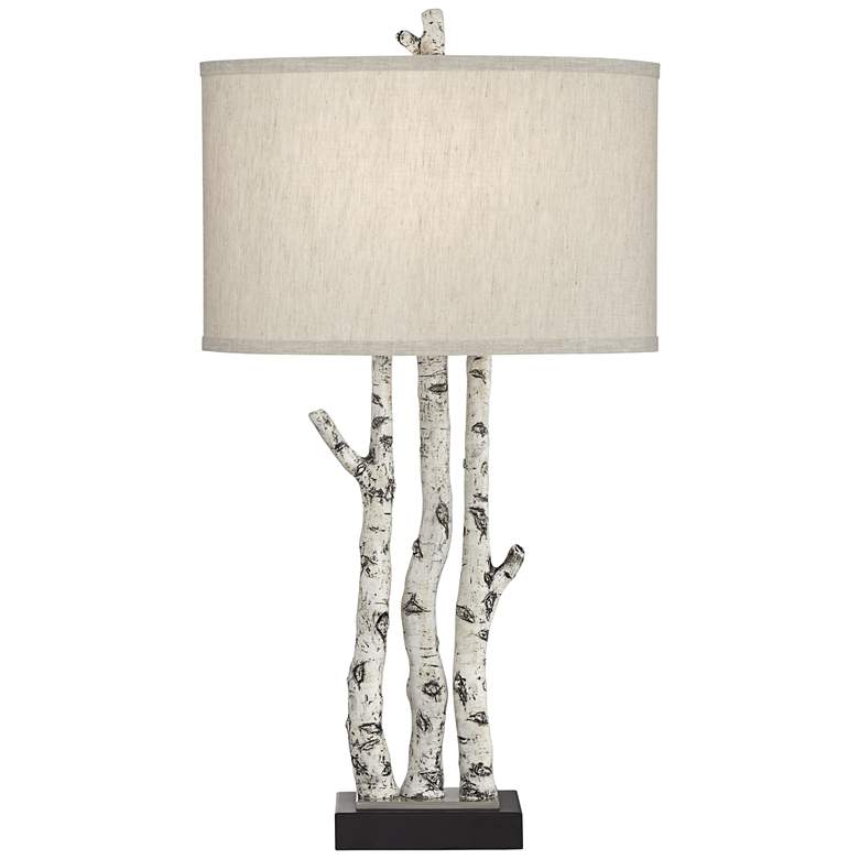 Image 2 Pacific Coast Lighting 30 1/4 inch Rustic Birch Tree Branches Table Lamp
