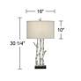 Pacific Coast Lighting 30 1/4" Rustic Birch Tree Branches Table Lamp