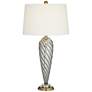 Thumbnail2 of Pacific Coast Lighting 30 1/4" Twist Silver Gray Glass Table Lamp