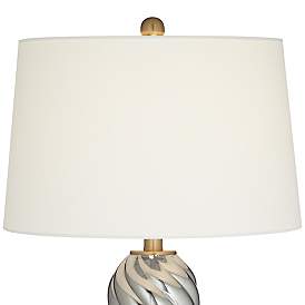 Image4 of Pacific Coast Lighting 30 1/4" Twist Silver Gray Glass Table Lamp more views