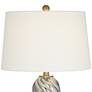 Thumbnail4 of Pacific Coast Lighting 30 1/4" Twist Silver Gray Glass Table Lamp more views