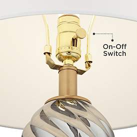 Image5 of Pacific Coast Lighting 30 1/4" Twist Silver Gray Glass Table Lamp more views