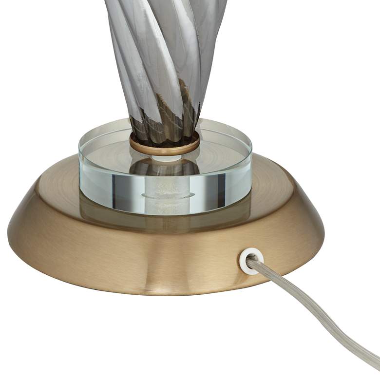 Image 7 Pacific Coast Lighting 30 1/4" Twist Silver Gray Glass Table Lamp more views