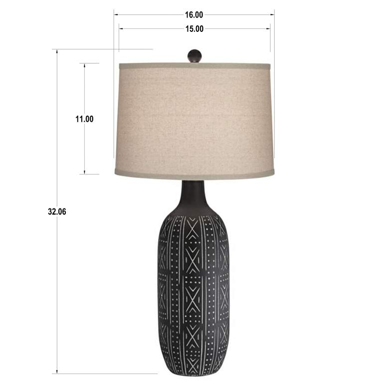 Pacific Coast Lighting 31 1/4" Black Geometric Pattern Table Lamp
