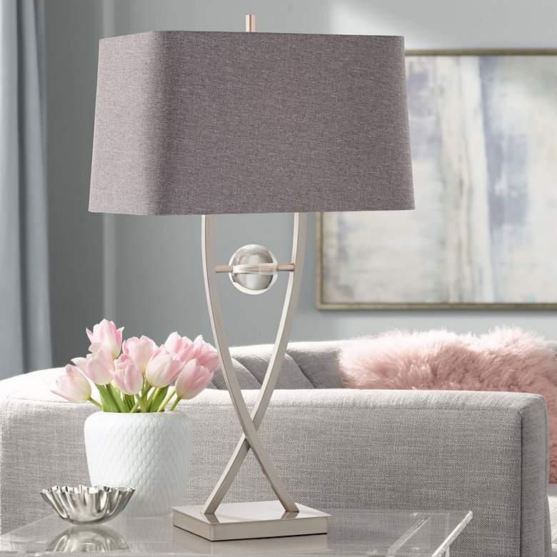 Image 1 Pacific Coast Lighting 32" High Open Frame Acrylic Ball Table Lamp
