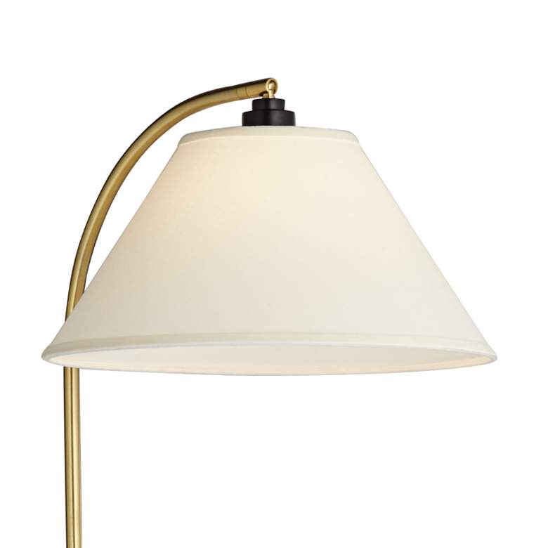 Image 3 Pacific Coast Lighting 62 1/2 inch High Black and Gold Arc Arm Floor Lamp more views