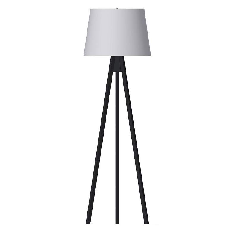 Image 1 Pacific Coast Lighting 64 inch High Black Finish Modern Tripod Floor Lamp
