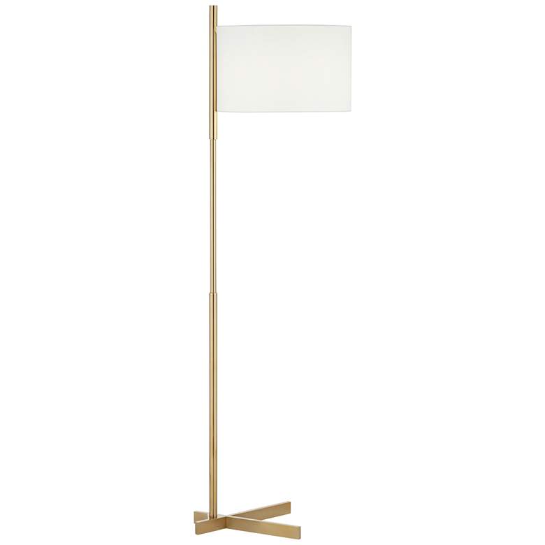 Image 2 Pacific Coast Lighting 64 inch Offset Shade Warm Gold Modern Floor Lamp