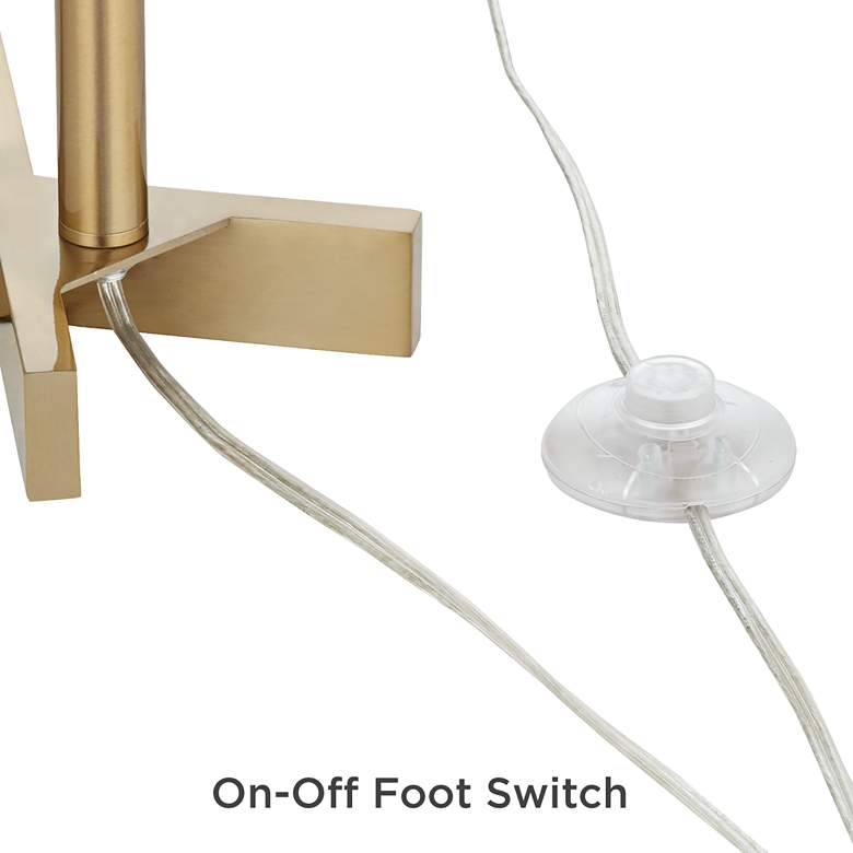 Image 5 Pacific Coast Lighting 64" Offset Shade Warm Gold Modern Floor Lamp more views
