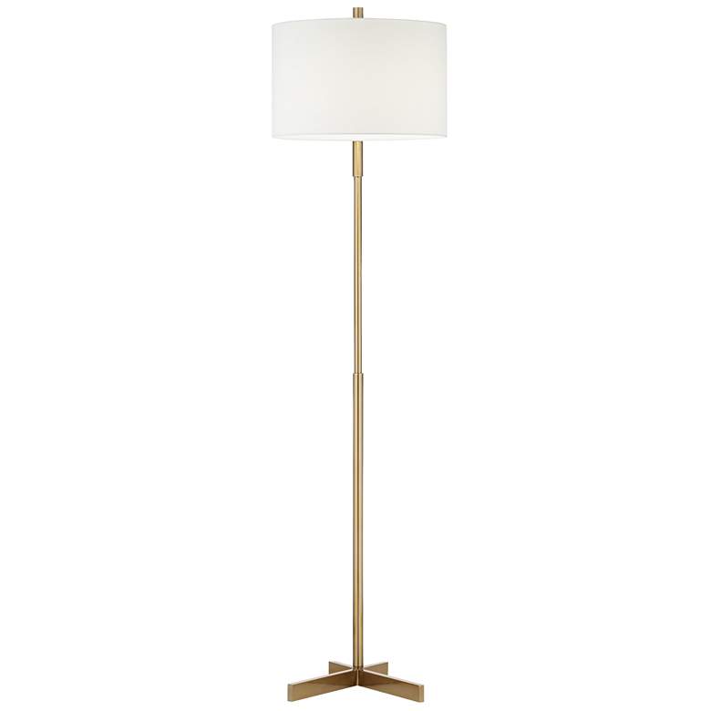 Image 7 Pacific Coast Lighting 64" Offset Shade Warm Gold Modern Floor Lamp more views