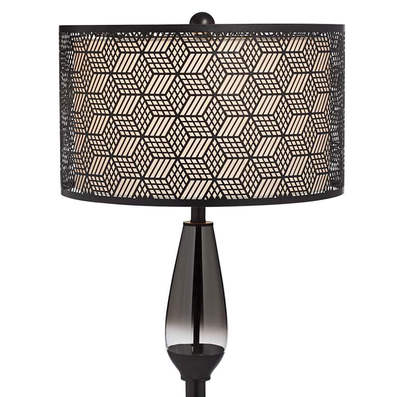 Image 4 Pacific Coast Lighting 65" Gray Glass Metal Shade Modern Floor Lamp more views