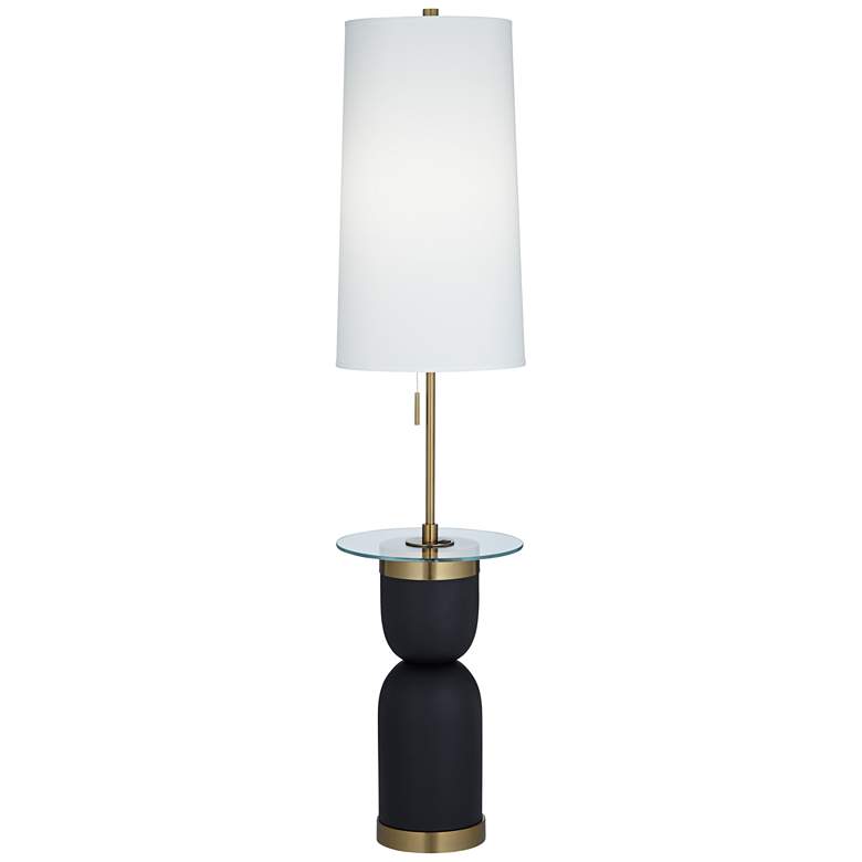 Image 2 Pacific Coast Lighting 66 1/2 inch Black Gold Modern Tray Table Floor Lamp