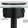 4_Pacific Coast Lighting 66" High Black and Marble USB Table Floor Lamp more views