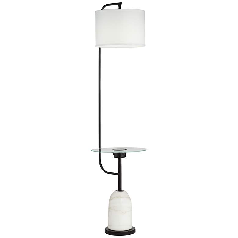 Image 7 Pacific Coast Lighting 66" High Black and Marble USB Table Floor Lamp more views