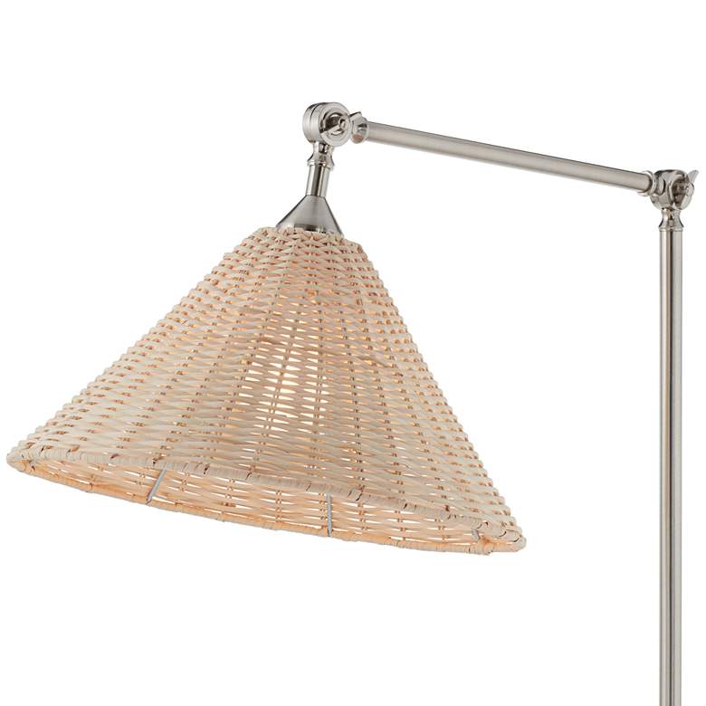 Image 3 Pacific Coast Lighting 66 inch High Offset Arm Rattan Shade Floor Lamp more views