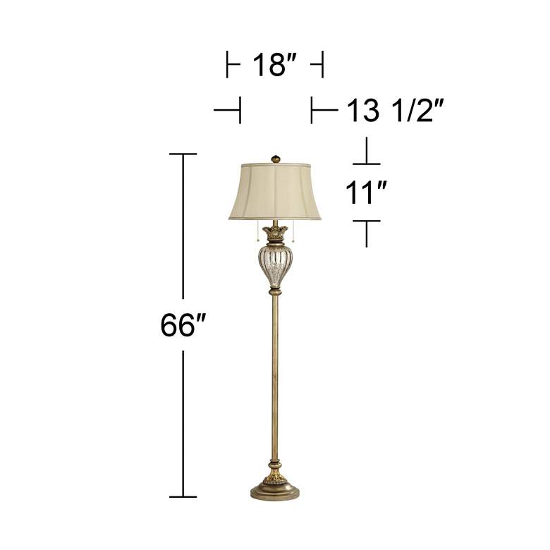 Image 7 Pacific Coast Lighting 66 inch Mercury Glass Font Traditional Floor Lamp more views