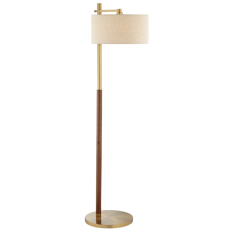 Image 7 Pacific Coast Lighting 67 inch Offset Shade Brass Modern Floor Lamp more views