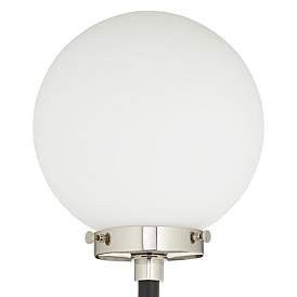 Image3 of Pacific Coast Lighting 68" Black White Globe 3-Light Pole Floor Lamp more views