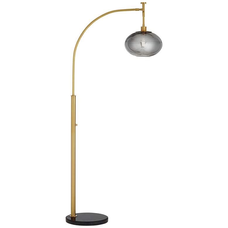Image 2 Pacific Coast Lighting 69 inch Gray Orb and Gold Modern Arc Floor Lamp