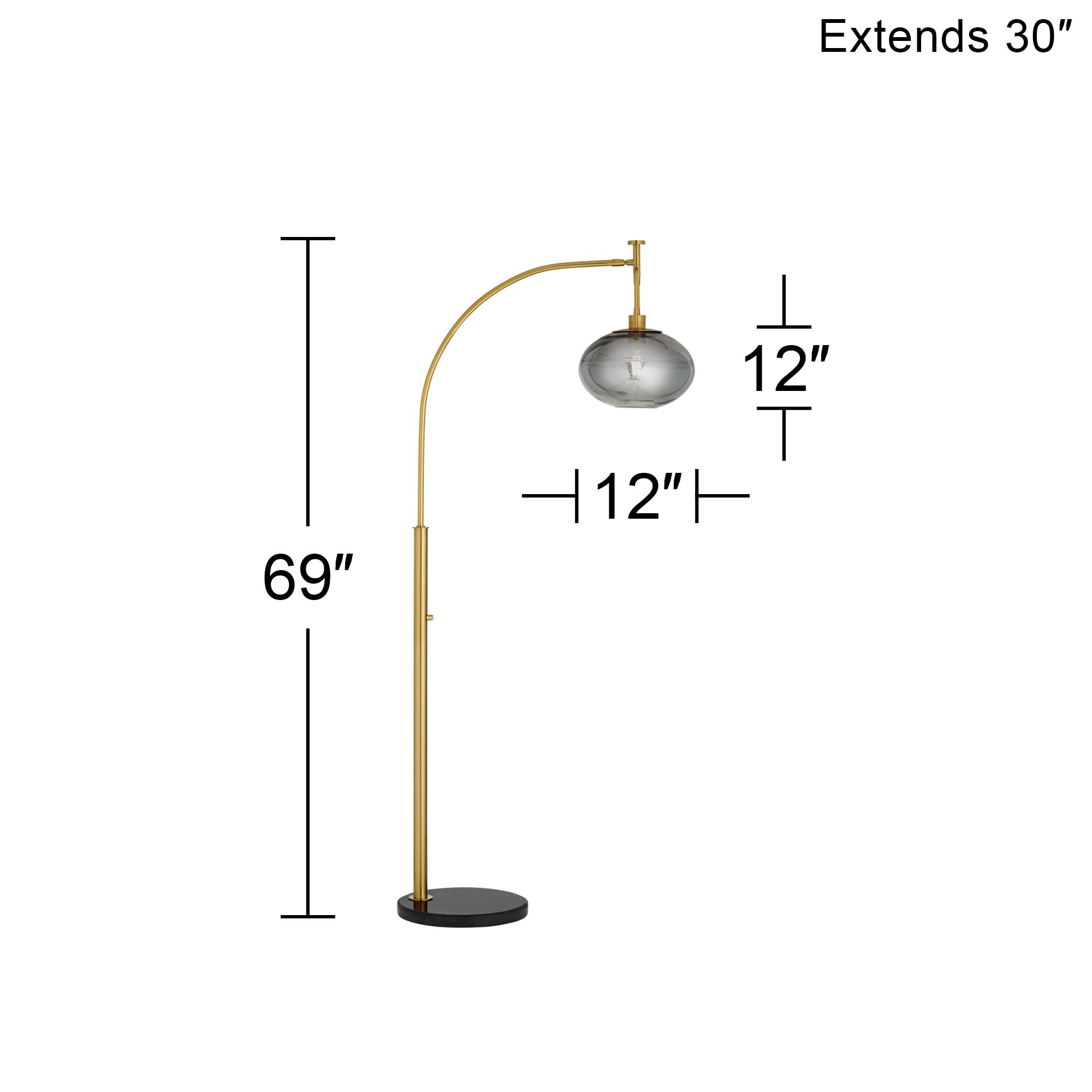 Pacific Coast Lighting 69" Morelle Modern Arc Floor Lamp