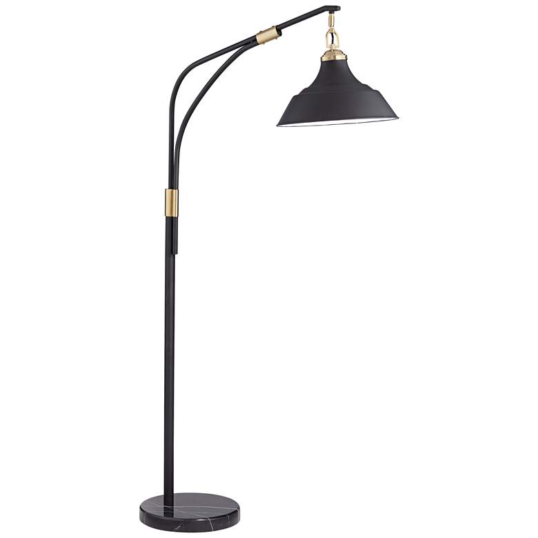 Image 5 Pacific Coast Lighting 74 inch High Brass and Black Arc Floor Lamp more views