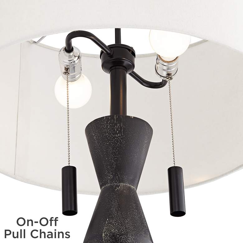 Image 3 Pacific Coast Lighting 75 inch High Black Pull Chain Spindle Floor Lamp more views