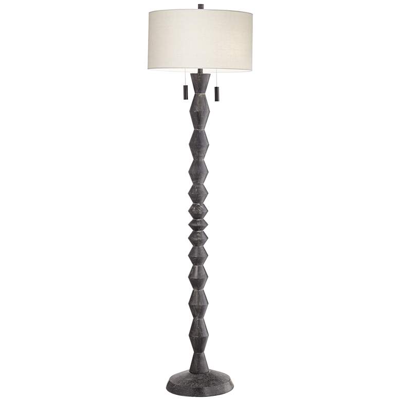 Image 5 Pacific Coast Lighting 75 inch High Black Pull Chain Spindle Floor Lamp more views
