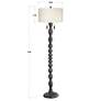 Pacific Coast Lighting 75" High Black Pull Chain Spindle Floor Lamp