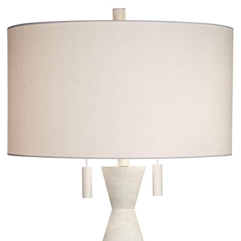 Image 4 Pacific Coast Lighting 75 inch High White Pull Chain Spindle Floor Lamp more views