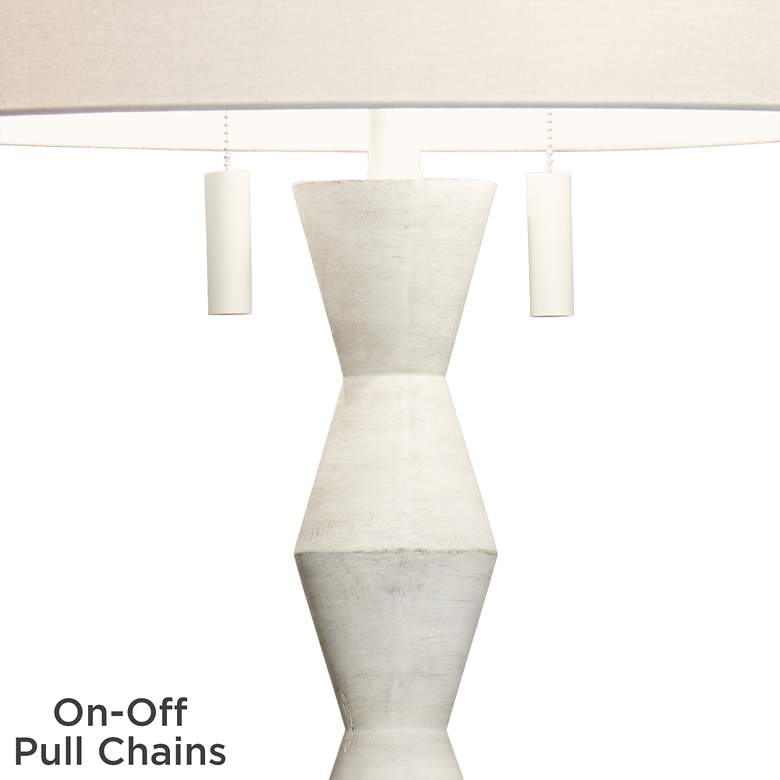 Image 5 Pacific Coast Lighting 75 inch High White Pull Chain Spindle Floor Lamp more views