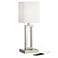 Pacific Coast Lighting Acuous Brushed Nickel Modern USB Table Lamp