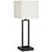 Pacific Coast Lighting Acuous Dark Bronze USB Port and Outlet Table Lamp