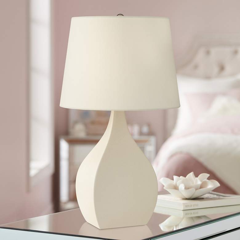 Image 1 Pacific Coast Lighting Addy 24" Modern White Ceramic Table Lamp