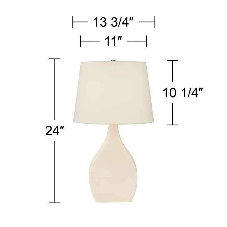 Image 6 Pacific Coast Lighting Addy 24" Modern White Ceramic Table Lamp more views