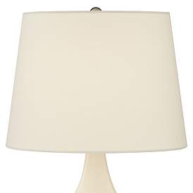 Image3 of Pacific Coast Lighting Addy Off-White Linen Ceramic Table Lamp more views