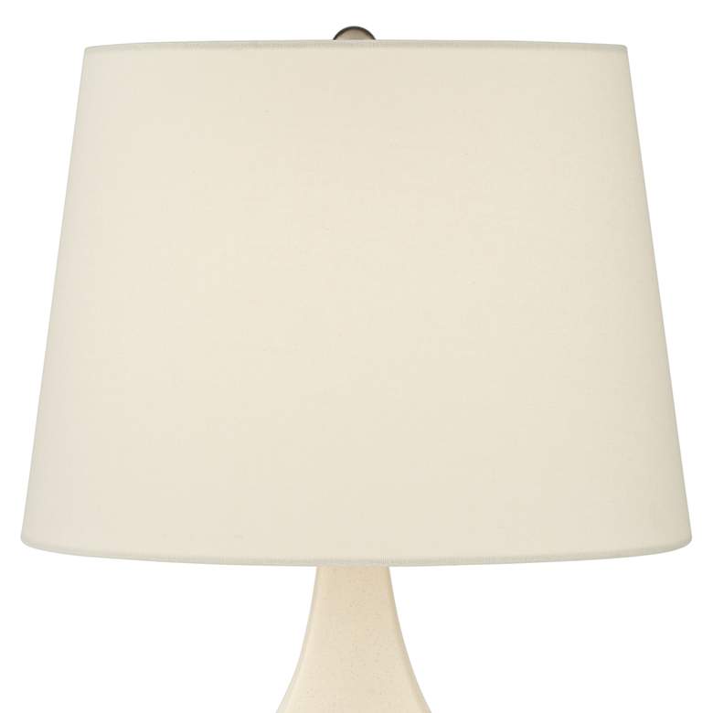 Image 3 Pacific Coast Lighting Addy Off-White Linen Ceramic Table Lamp more views