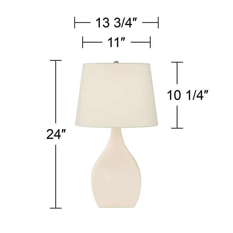 Image 6 Pacific Coast Lighting Addy Off-White Linen Ceramic Table Lamp more views