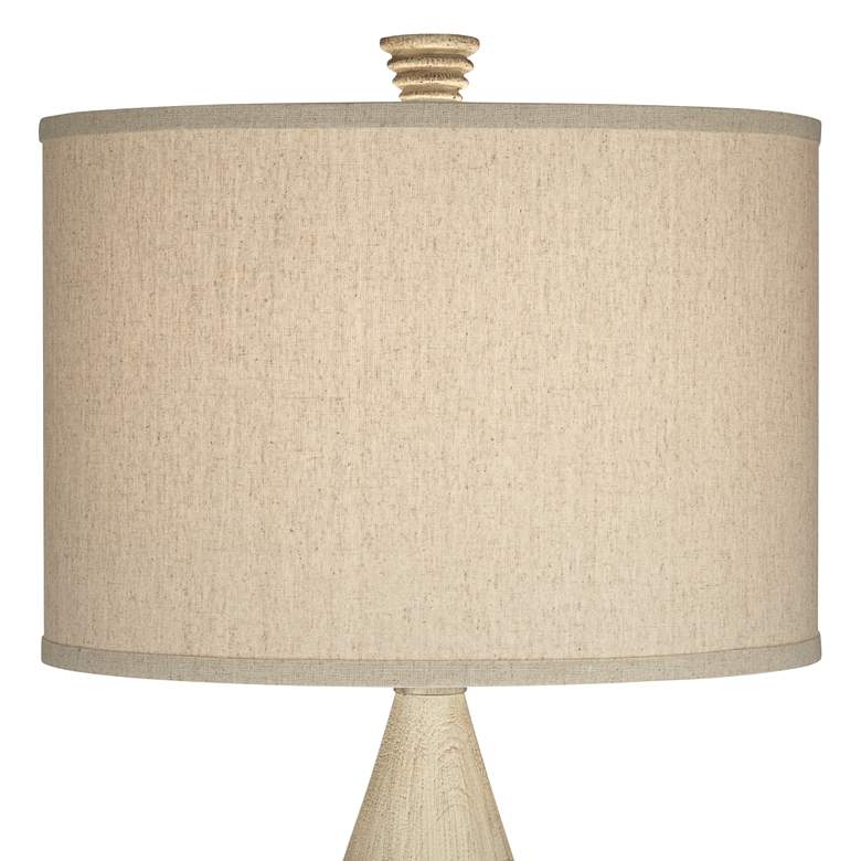 Image 4 Pacific Coast Lighting Adelis Faux Bleached Wood Modern Table Lamp more views