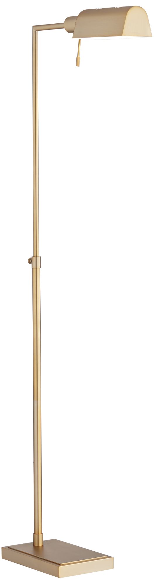 Pacific Coast Lighting Adjustable Height Matte Gold Pharmacy Floor Lamp