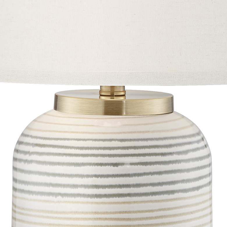 Image 3 Pacific Coast Lighting Adler 28" Striped Ceramic Table Lamp more views