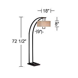 Image3 of Pacific Coast Lighting Aiden Place Oil-Rubbed Bronze Arc Floor Lamp more views