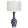 Pacific Coast Lighting Ainsley 30" Modern Blue Ceramic Wave Table Lamp