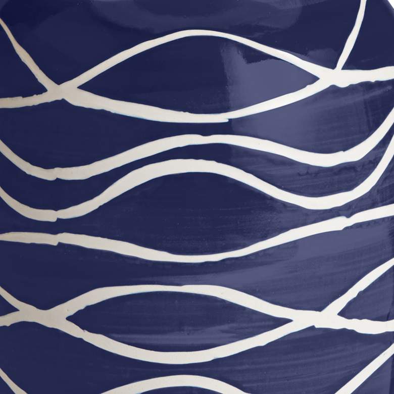 Image 6 Pacific Coast Lighting Ainsley 30" Modern Blue Ceramic Wave Table Lamp more views