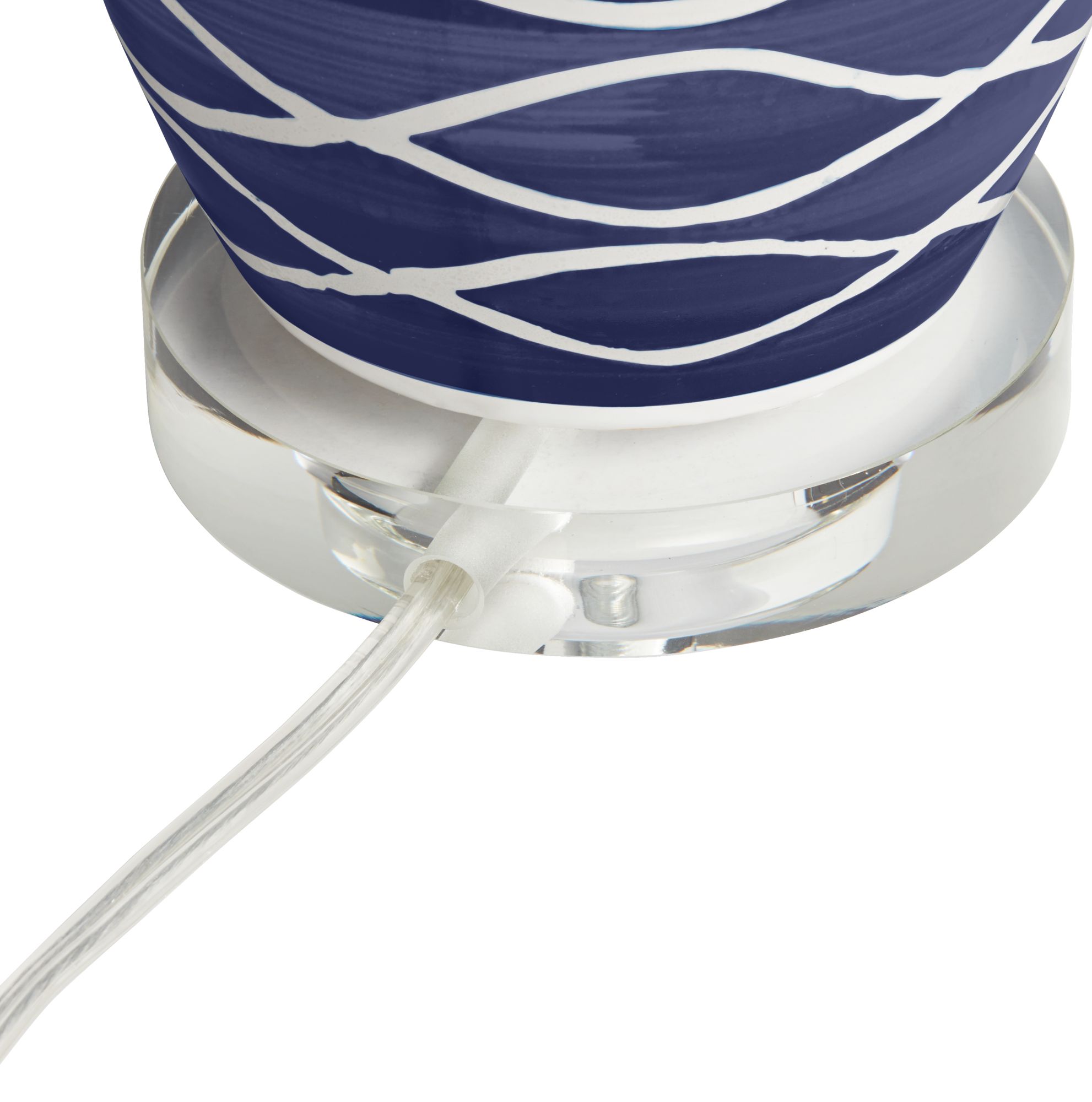 Pacific Coast Lighting Ainsley Modern Blue Ceramic Wave Table Lamp