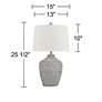 Pacific Coast Lighting Alese 25 1/2" Gray Wash Jug Table Lamp