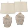 Pacific Coast Lighting Alese Earth Textured Dot Jug Table Lamps Set of 2