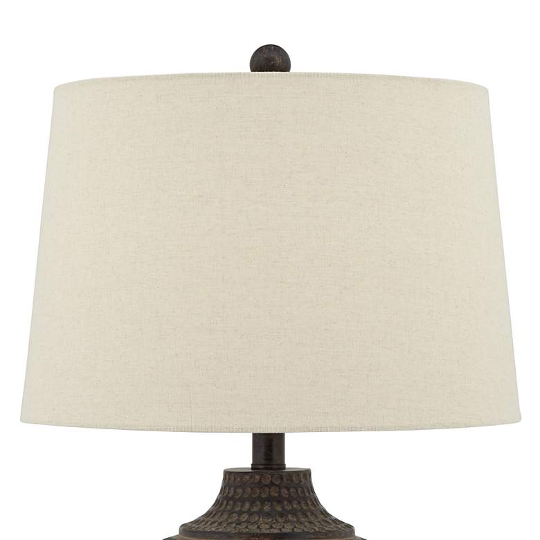 Image 4 Pacific Coast Lighting Alese Earthen Brown Hammered Base Table Lamp more views